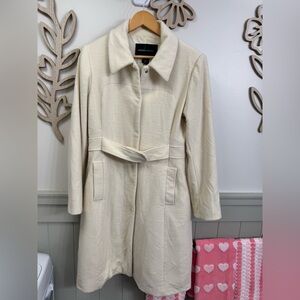 MODA International Cream Women's Wool Coat size 10